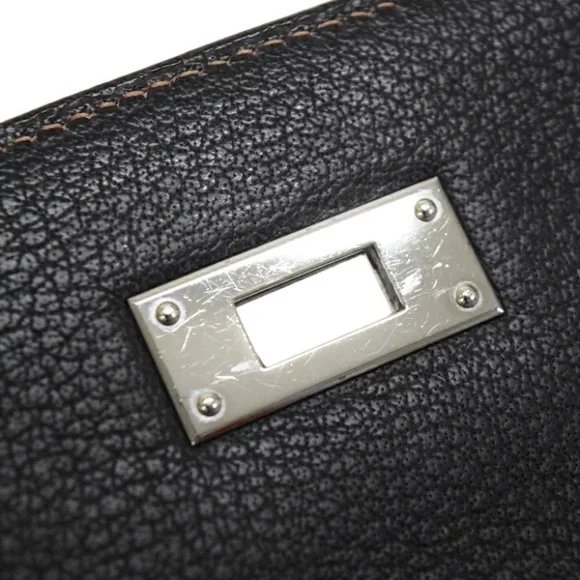 AUTHENTIC KELLY 35 RARE 2 tone brown Amazonia calfskin satchel bag - Picture 15 of 16